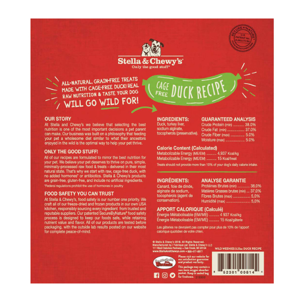 Stella & Chewys Wild Weenies - Duck Recipe 3.25oz