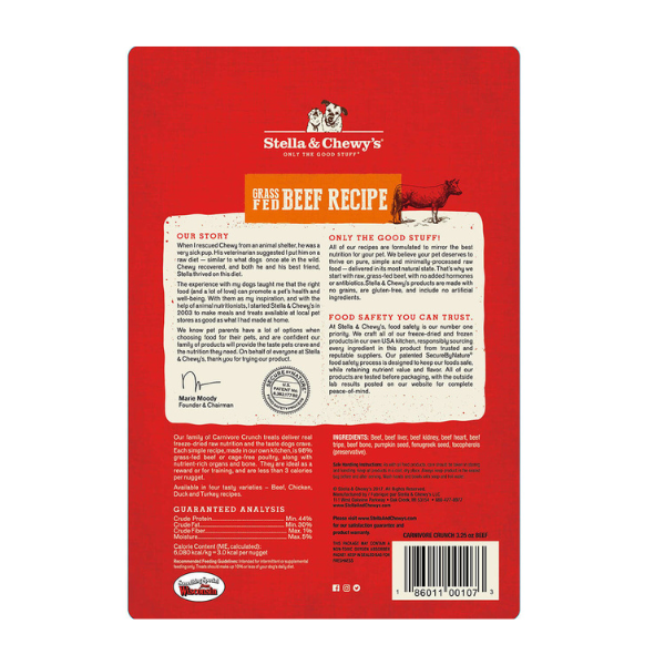 Stella & Chewys Dog FD Carnivore Crunch - Beef - 3.25 oz