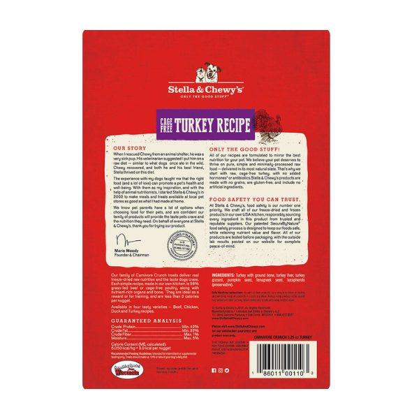 Stella & Chewys Dog FD Carnivore Crunch - Turkey - 3.25 oz