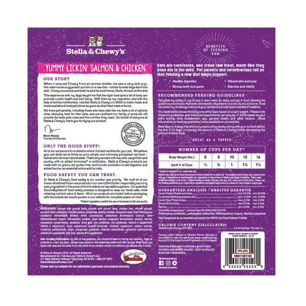 Stella & Chewys Cat FD Yummy Lickin Salmon & Chicken