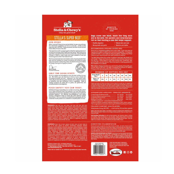 Stella & Chewys Dog FD Stellas Super Beef Patties