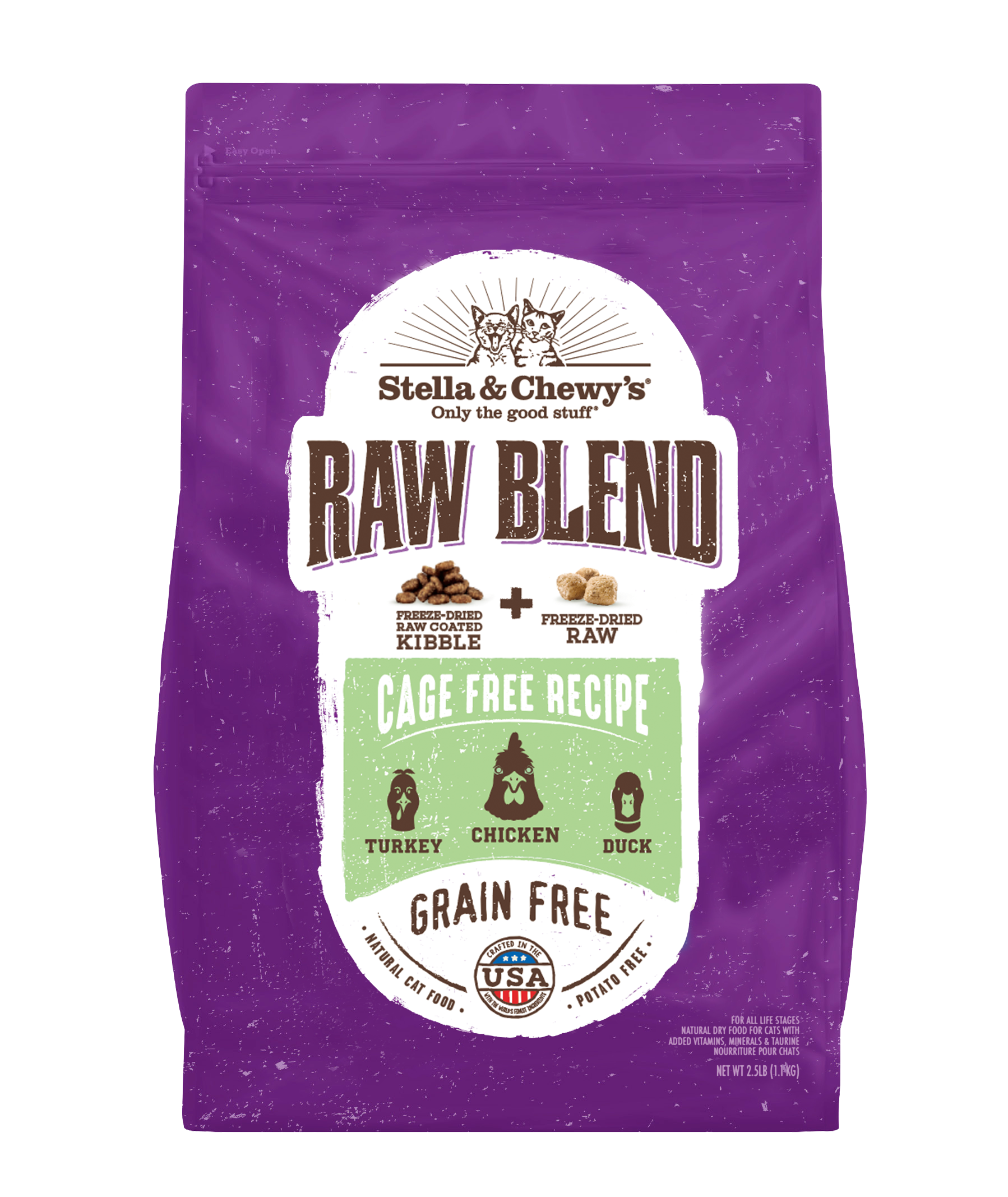 Stella-Chewy’s-Baked-Kibble-for-Cats-Raw-Blend-Cage-Free-Recipe
