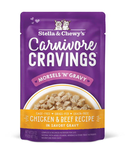 Stella & Chewy's Carnivore Cravings Morsels'N'Gravy- Chicken & Beef Recipe - 2.8 oz