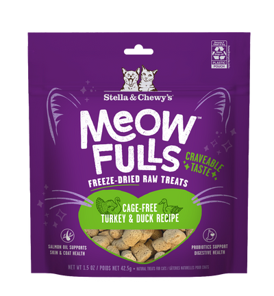 Stella & Chewy's Meowfulls Freeze Dried Cat Treats Turkey & Duck Recipe - 1.5 oz