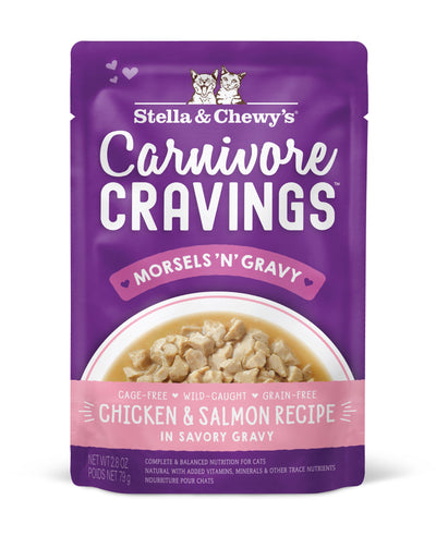 Stella & Chewy's Carnivore Cravings Morsels'N'Gravy - Chicken & Salmon Recipe - 2.8 oz