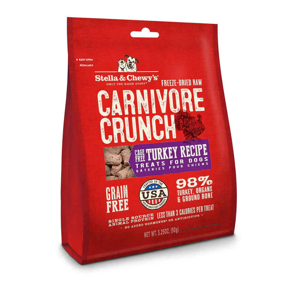 Stella & Chewys Dog FD Carnivore Crunch - Turkey - 3.25 oz
