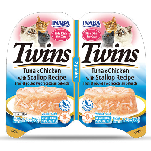 Inaba Twins Cup Tuna & Chicken with Scallop Recipe - 70g