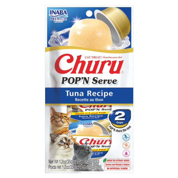 Inaba Churu Popn Serve Tuna Recipe - 2PCS/PK - 70g