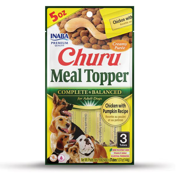 Inaba Dog MEGA Churu Chicken with Pumpkin Recipe - 3PCS/PK - 144g