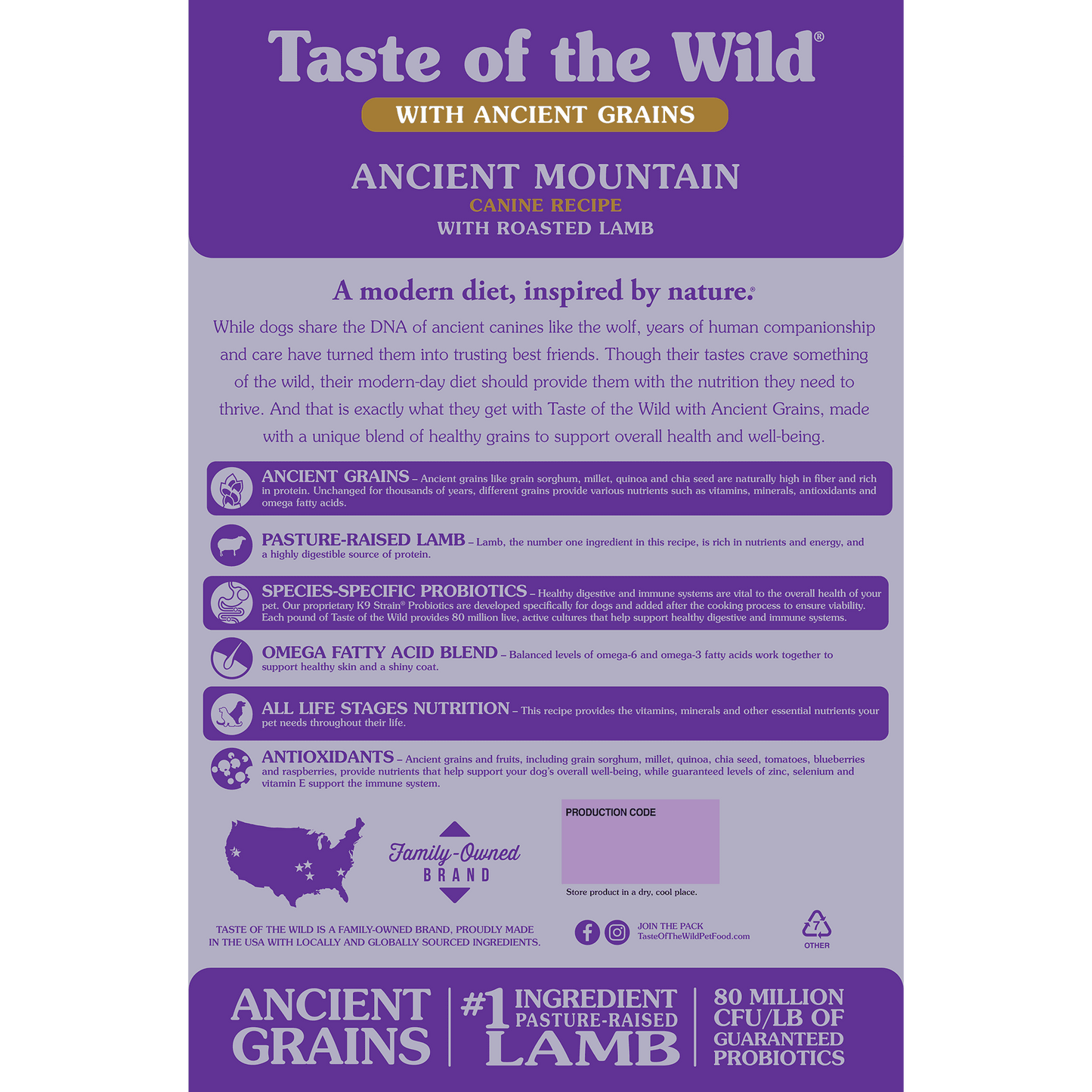 Taste Of Wild Ancient Mountain Canine Recipe - Lamb
