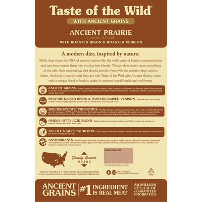 Taste Of Wild Ancient Prairie Canine Recipe - Bison
