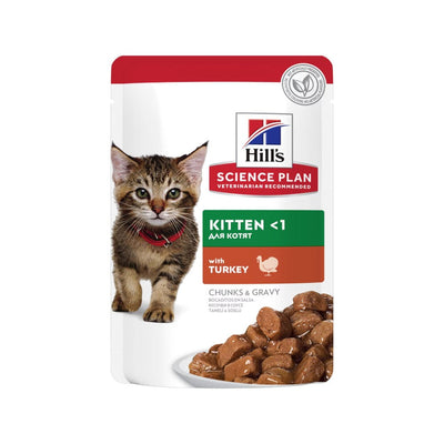 Hills Science Plan Tender Chunks & Gravy Kitten Turkey Pouches