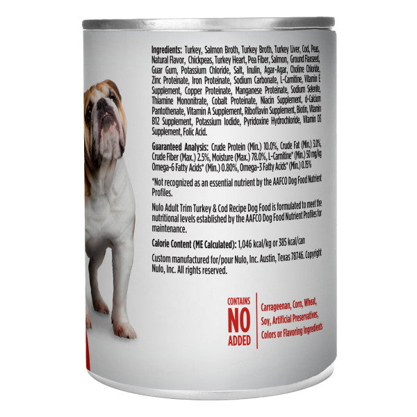 Nulo Adult Trim Dog Grain-Free Turkey & Cod 369g Can Dog Wet Food