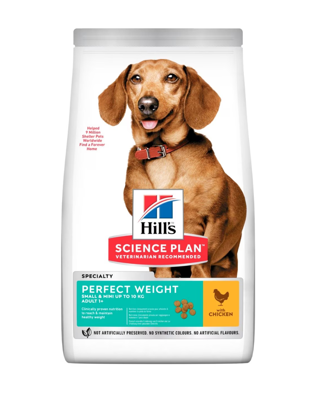 Hills Science Plan Perfect Weight Small & Mini Adult Dog Food with Chicken 1.5kg