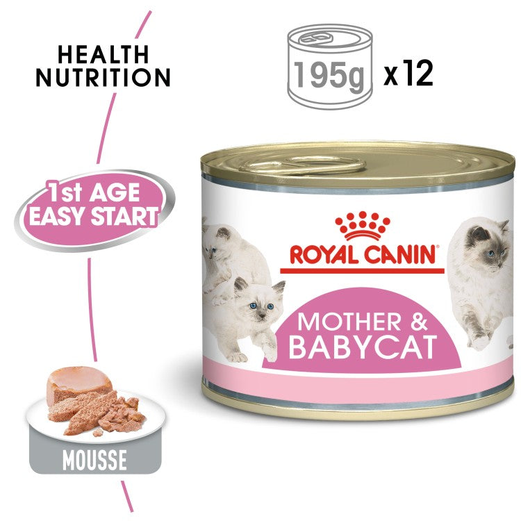 Royal Canin Feline Health Nutrition Mother & Babycat Mousse (Cat Wet Food - Cans)