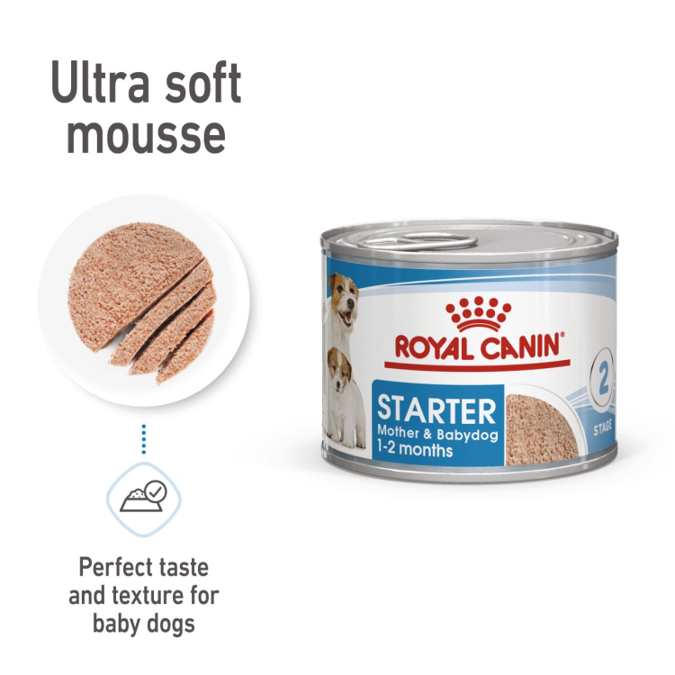 Royal Canin Canine Health Nutrition Starter Mousse Mother & Baby dog (Dog Wet Food - Cans)