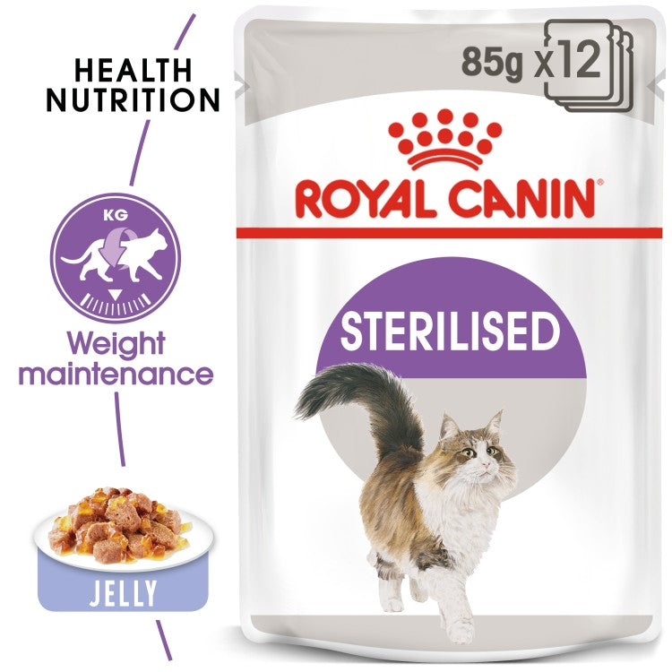 Royal Canin  Feline Health Nutrition Sterilised Jelly (Cat Wet Food - Pouches)