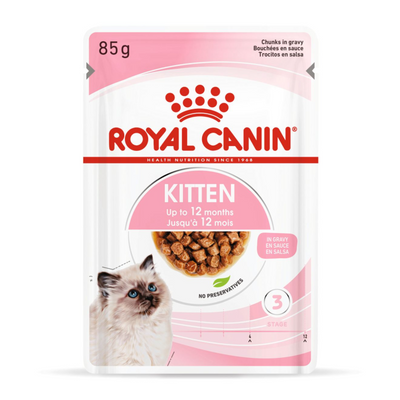 Royal Canin Feline Health Nutrition Kitten Gravy (Cat Wet Food - Pouches)