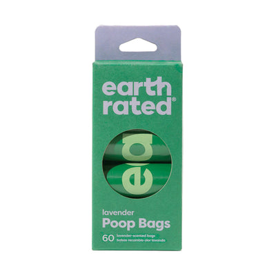 Earth Rated Dog Poop Bags – Refill Rolls 60 Bags (Lavender)