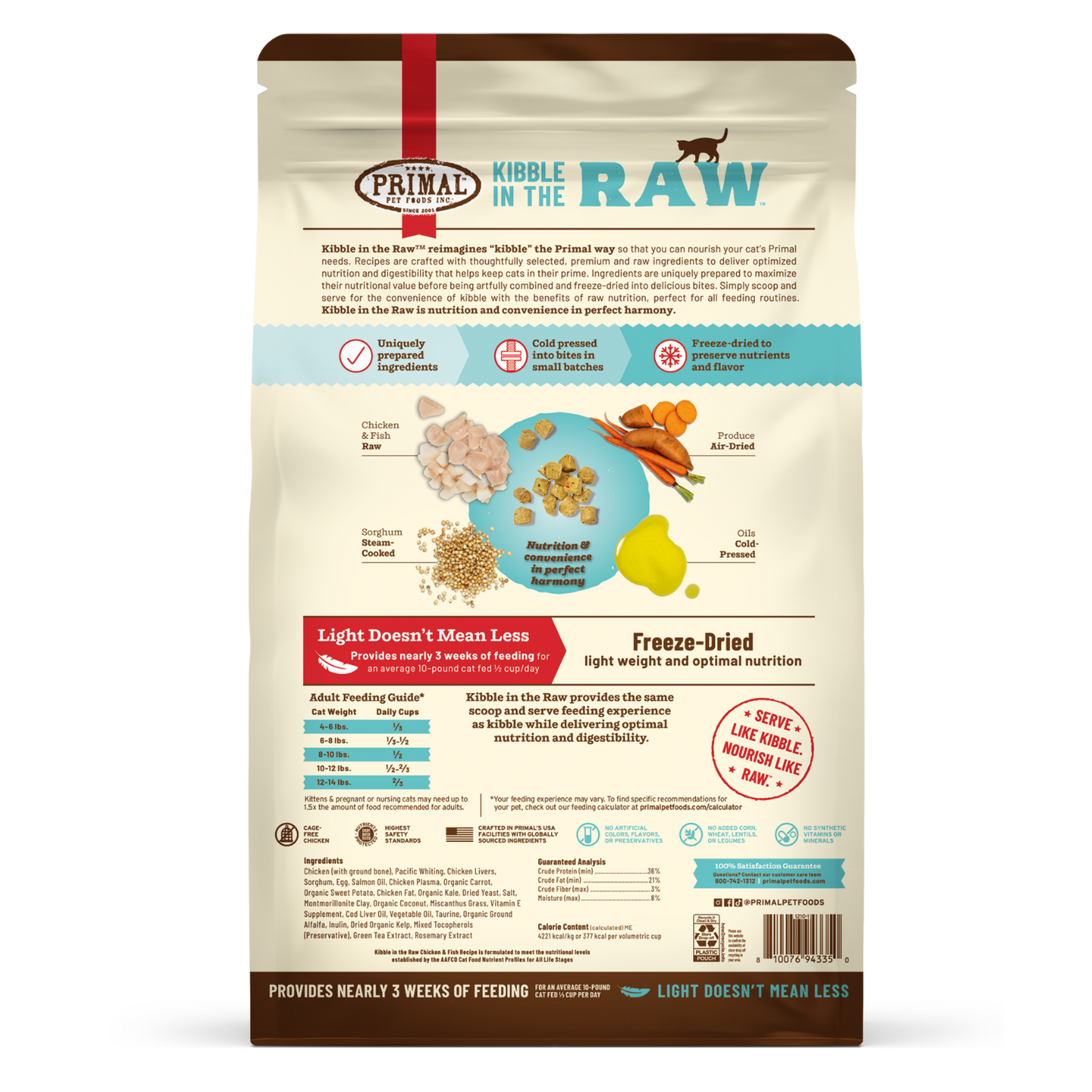 Primal Kibble in the Raw Cat Food – Hypoallergenic Chicken & Fish Recipe