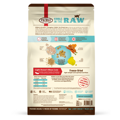 Primal Kibble in the Raw Cat Food – Hypoallergenic Chicken & Fish Recipe