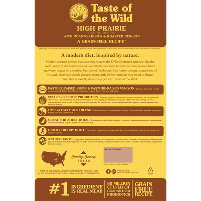 Taste Of Wild High prairie Canine Recipe with Roasted Bison & Roasted Venison