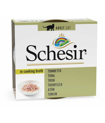 Schesir Cat Can Broth-Wet Food Tuna- 