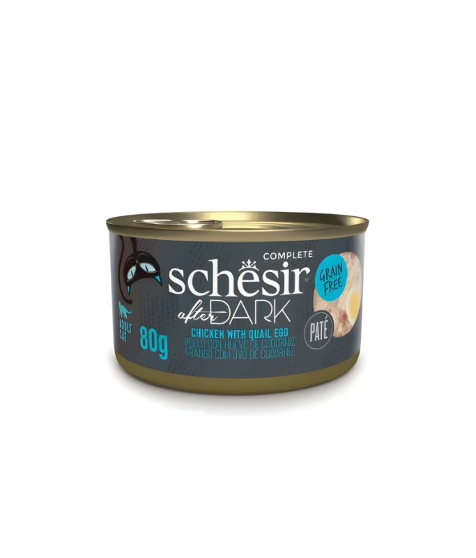 Schesir After Dark Patè For Cat - Chicken With Quail Egg 80g 