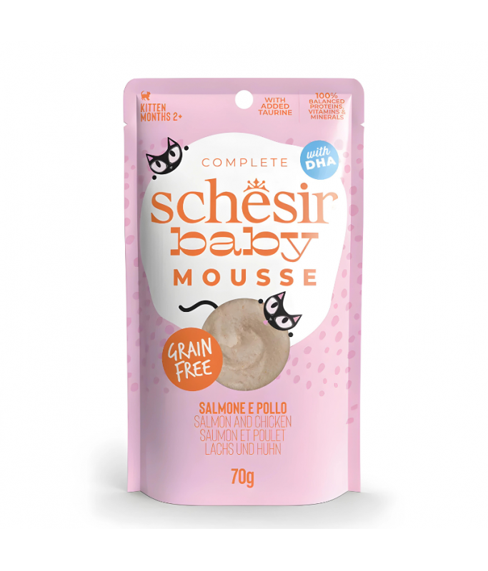 Schesir Baby Mousse Kitten - Salmon And Chicken 70g 