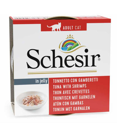 Schesir Cat Wet Food-Tuna With Shrimps 