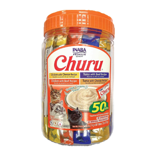 Inaba Churu Beef & Cheese Variety Jar 50PCS- 700g
