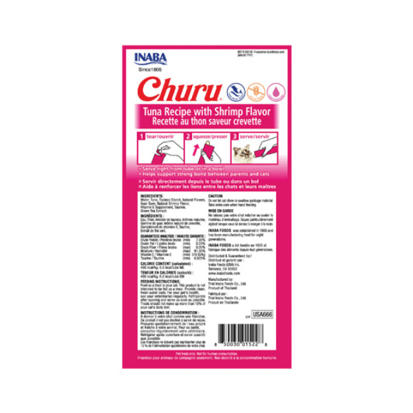 Inaba Churu Tuna Recipe with Shrimp Flavor 4PCS/PK - 56g