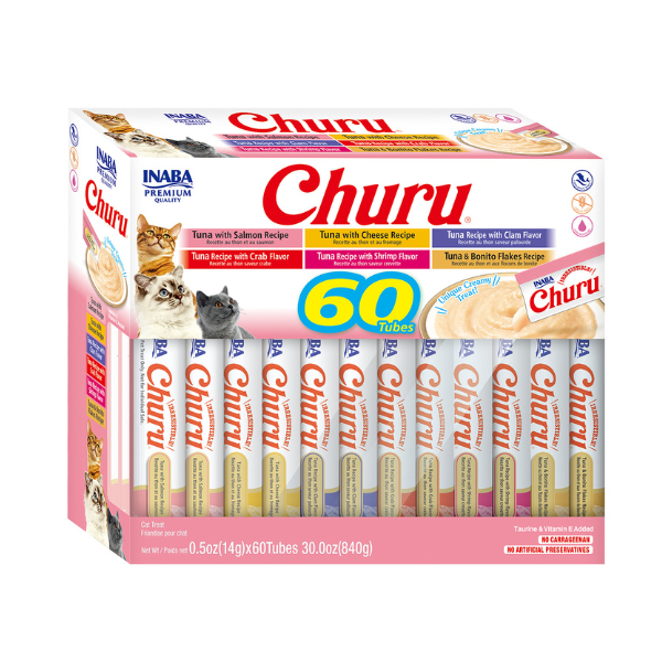 Inaba Churu Tuna Seafood Variety 60PCS/PK - 840g