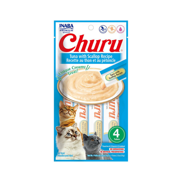 Inaba Churu Tuna with Scallop Recipe Cat Treat 4PCS/PK - 56g