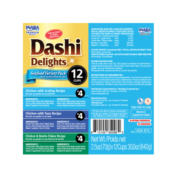 Inaba Dashi Delight Seafood Variety 12PCS/PK - 840g