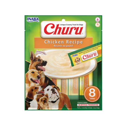 Inaba Dog Churu Chicken Recipe 8PCS/PK - 112g