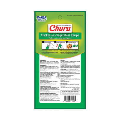 Inaba Dog Churu Chicken with vegetable recipe 4PCS/PK - 56g