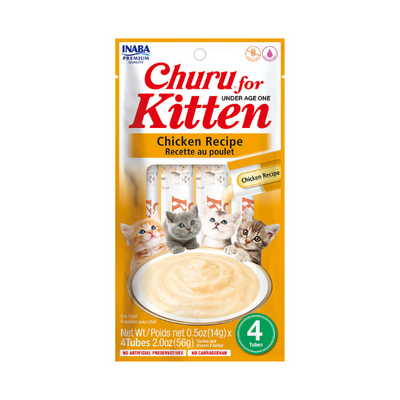 Inaba Churu Chicken Recipe for Kitten 4PCS/PK - 56g