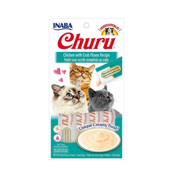 Inaba Churu Chicken with Crab Flavor Recipe 4PCS/PK - 56g