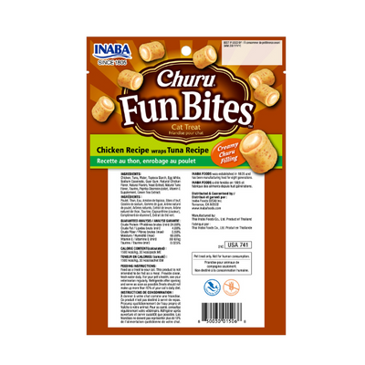 Inaba Churu Fun Bites Chicken Wrap Tuna with Scallop Recipe 3PCS/PK - 60g