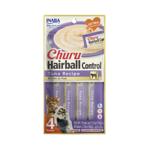 Inaba Churu Hairball Control- Tuna Recipe 4PCS/PK - 56g