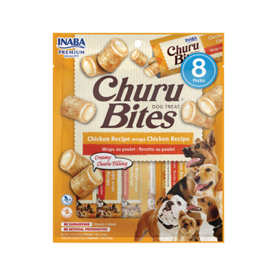 Inaba Churu Bites for Dog Chicken Recipe Wraps Chicken Recipe 8PCS/PK - 96g