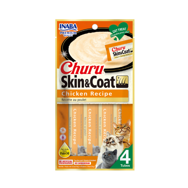Inaba Churu Skin & Coat- Chicken Recipe 4PCS/PK - 56g