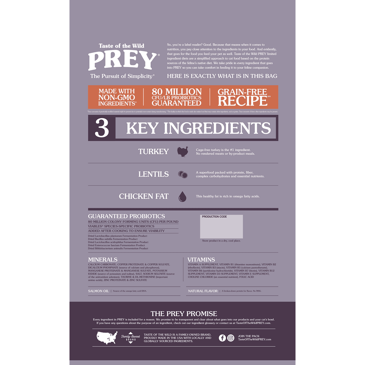 Taste Of Wild Prey Turkey Formula for Cat with Limited Ingredients