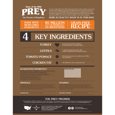 Taste Of Wild Prey Turkey Formula for Dog with Limited Ingredients