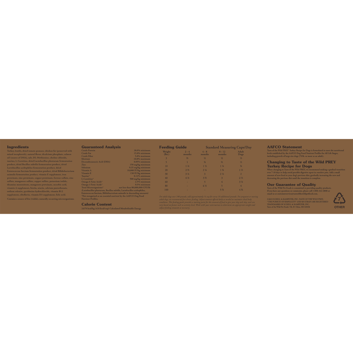 Taste Of Wild Prey Turkey Formula for Dog with Limited Ingredients