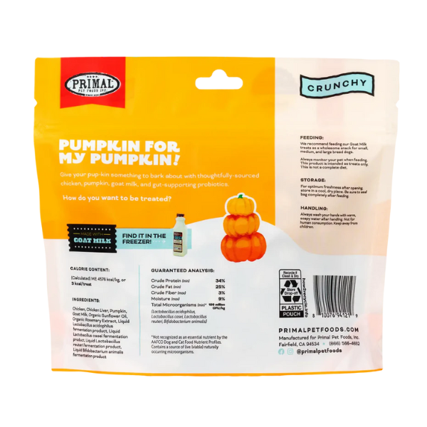 Primal Pumpkin For My Pumpkin Chicken & Pumpkin with Goat Milk Freeze-Dried Dog Treat 2oz