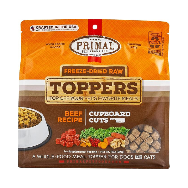 Primal Beef Cupboard Cuts Freeze-Dried Topper - PetCentral Qatar