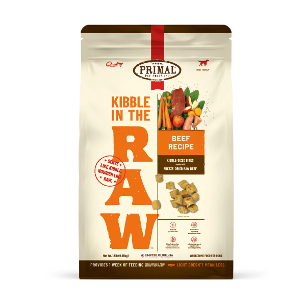 Primal Canine Beef Kibble in the Raw - PetCentral Qatar