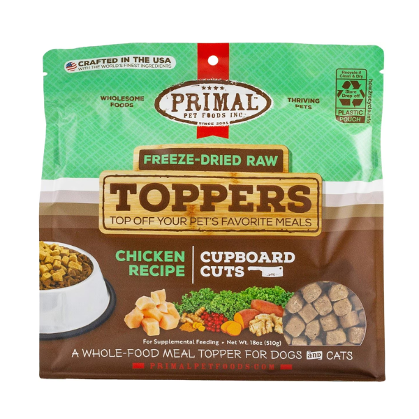 Primal Chicken Cupboard Cuts Freeze-Dried Topper 18 oz - PetCentral Qatar